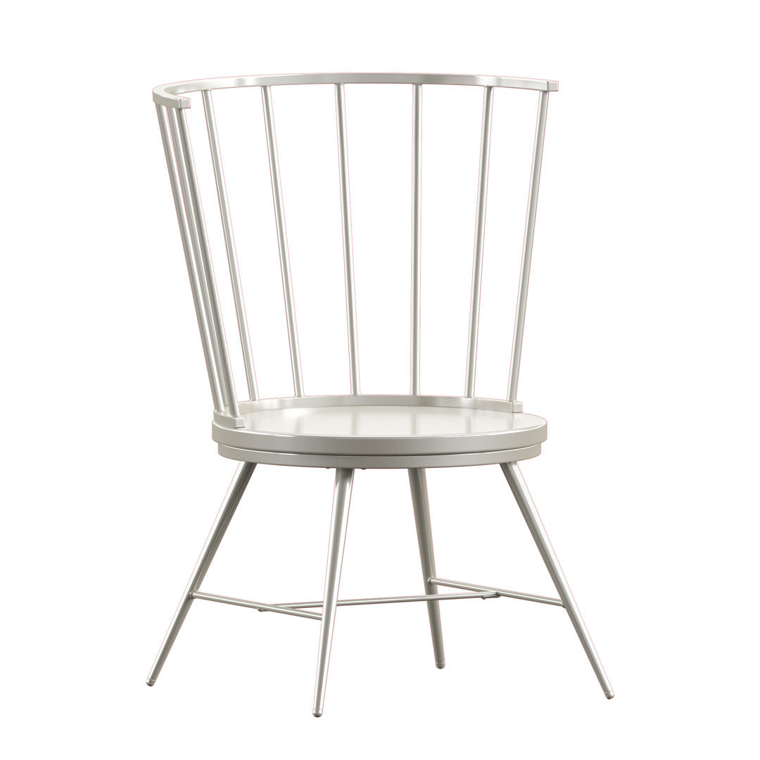 Kennamer Metal Slat Back Side Chair (Set of 2) Laurel Foundry Modern Farmhouse® Color: Silver Birch