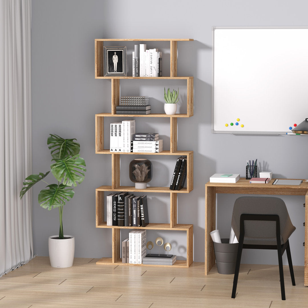Susann 75.5" H x 31.5" W Geometric Bookcase Wrought Studio™