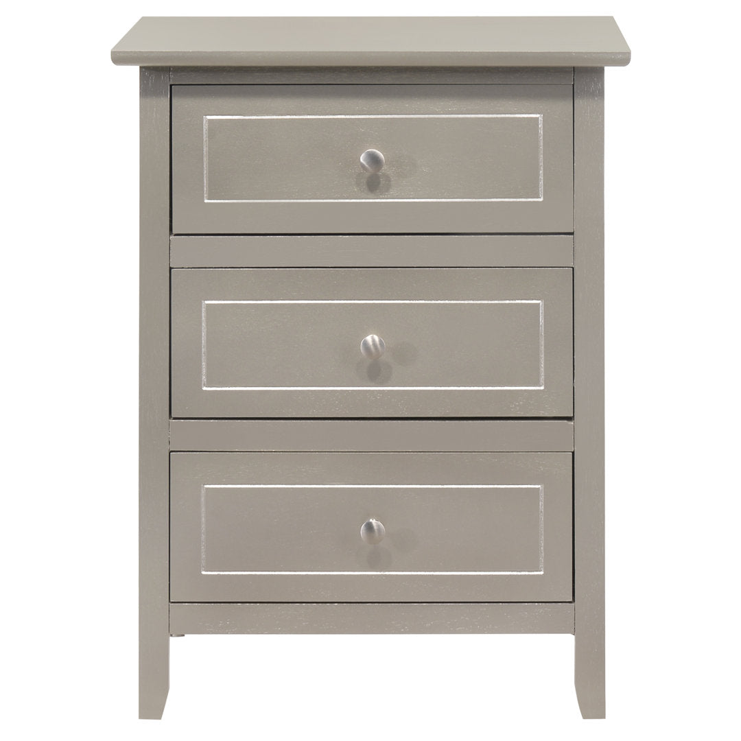 Emjay 3 - Drawer Nightstand Glory Furniture Color: Champagne