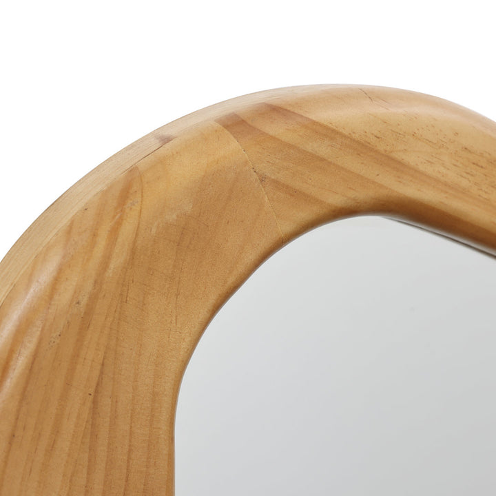 Asymmetrical Pine Wood Frame Wall Mirror Wade Logan®