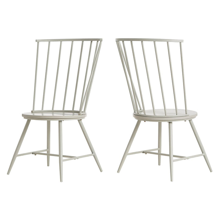 Kennamer Metal Slat Back Side Chair (Set of 2) Laurel Foundry Modern Farmhouse® Color: Silver Birch