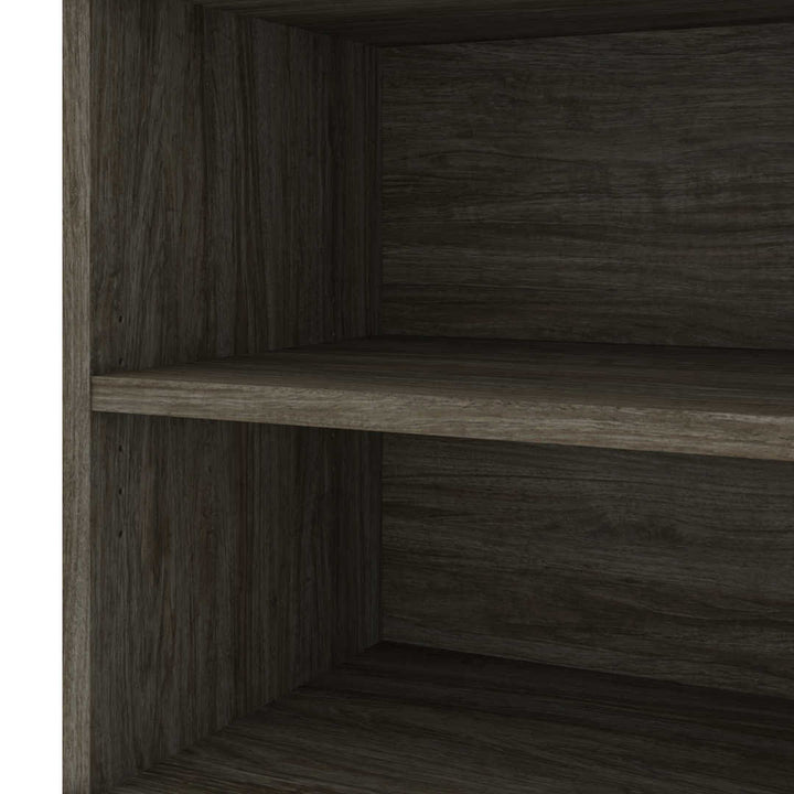 Idael 2 - 72W Credenza with 2 Drawers Ivy Bronx Finish: Walnut Gray