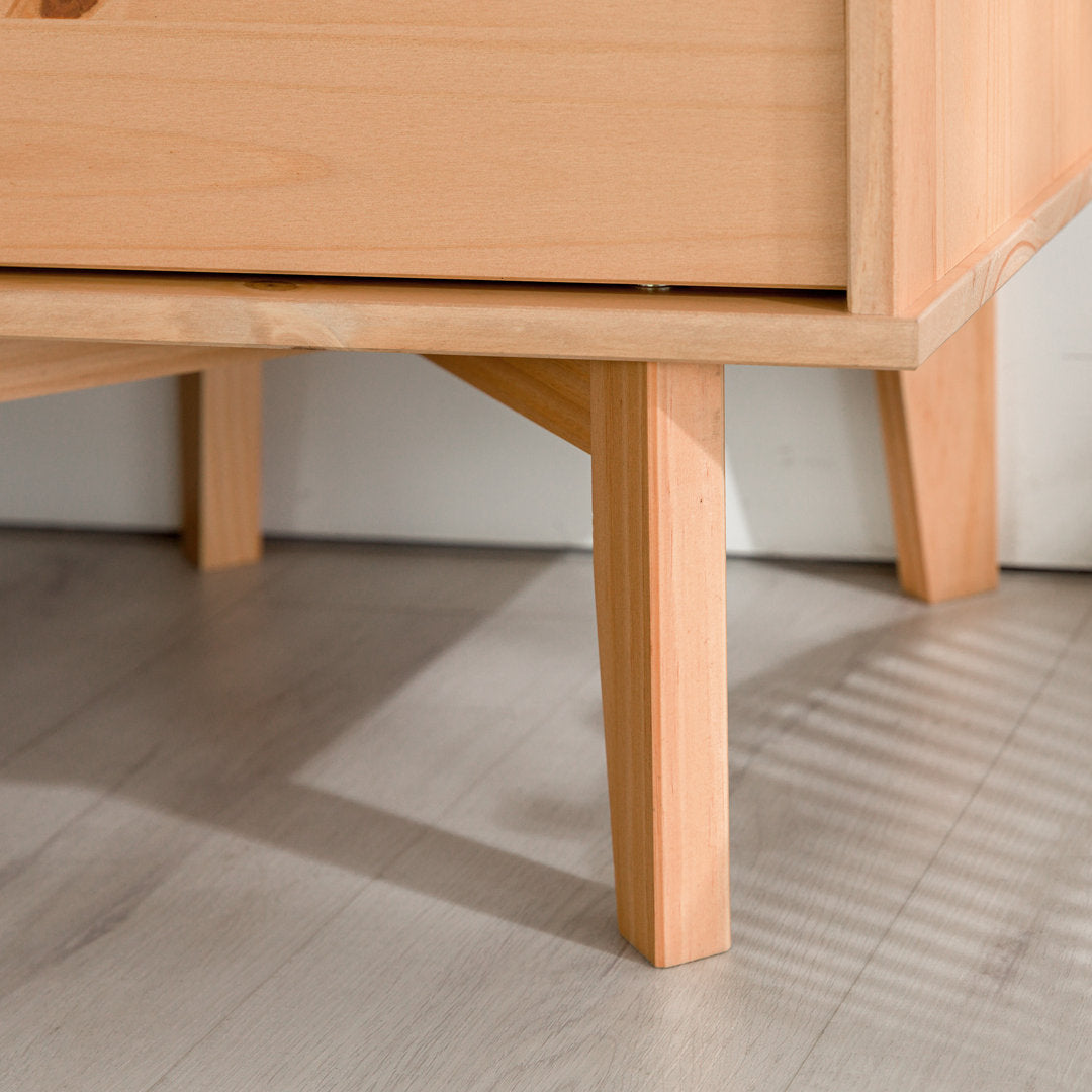 Mags Solid Wood Groove 2-Drawer Nightstand AllModern Color: Natural Pine