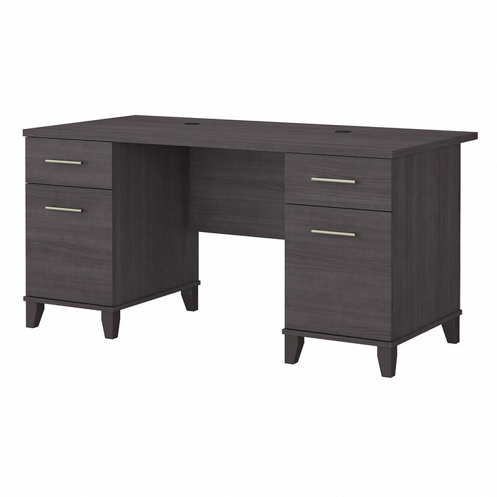 Magomed Executive Desk Gracie Oaks Color: Storm Gray