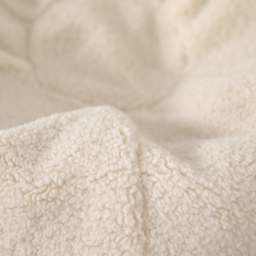 Classic Refillable Cotton Bean Bag Chair Mack & Milo™ Size: Small Body Fabric: Natural Sherpa Cotton Twill