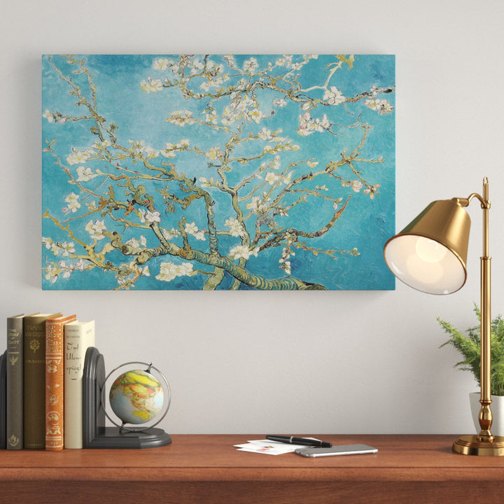 Almond Blossom' Print of Painting on Wrapped Canvas Vault W Artwork Size: 18" H x 27" W x 1.5" D