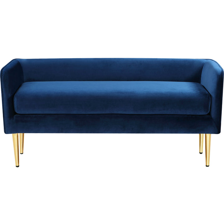 Manuel Upholstered Bench Everly Quinn Color: Navy