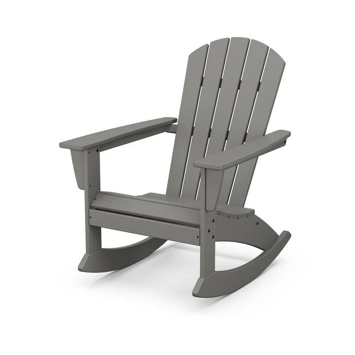Nautical Adirondack Rocking Chair POLYWOOD® Frame Color: Slate Gray