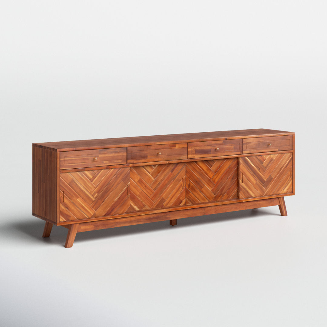 Anja 79'' Media Console AllModern Color: Brown