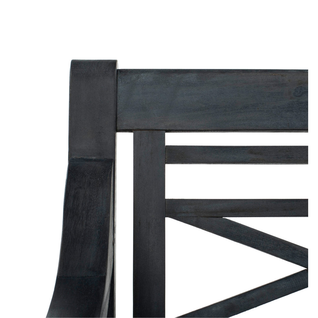 Paull Wooden Garden Bench Highland Dunes Color: Dark Slate Gray