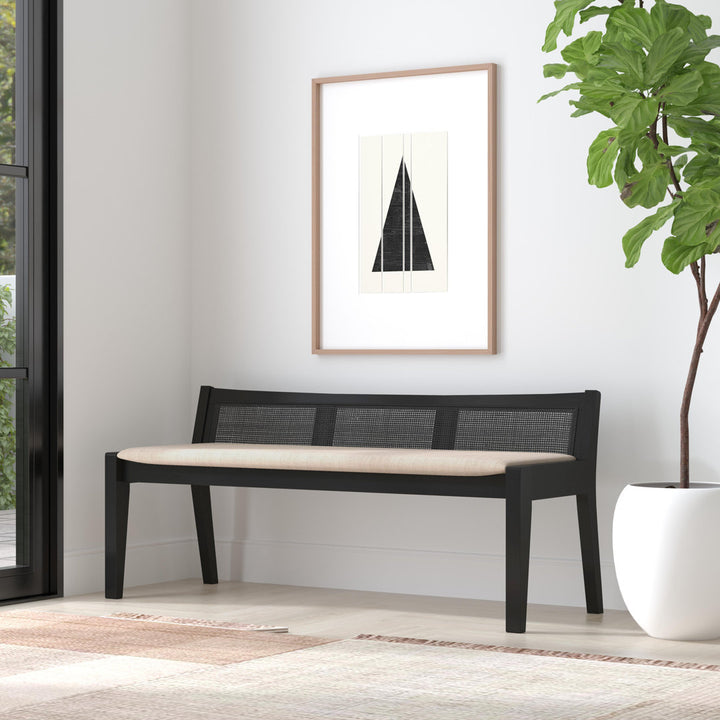 Donner Cane Back Cushioned Bench Joss & Main