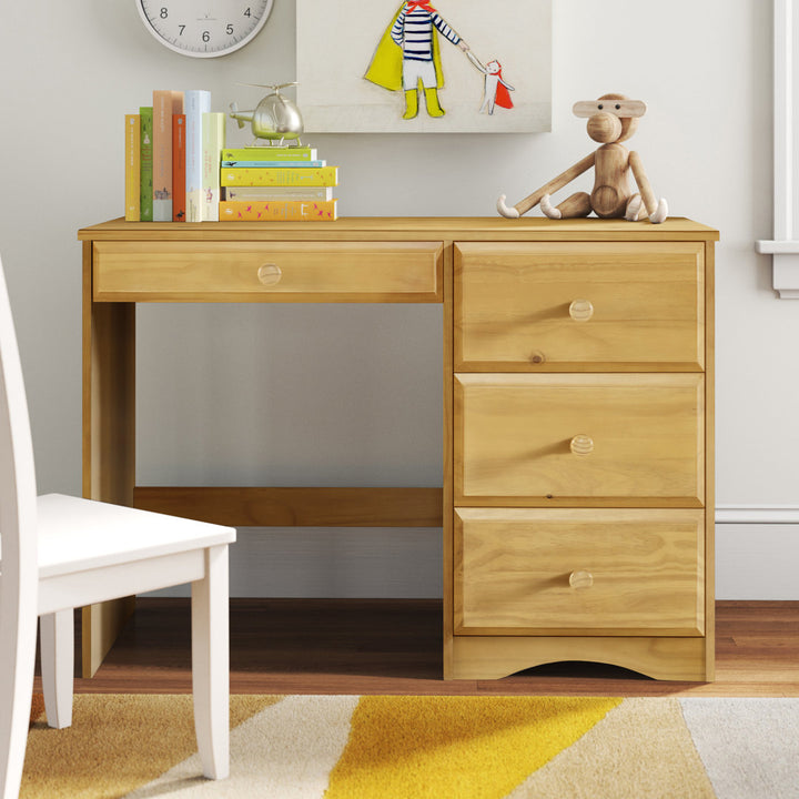 Kellie Writing Desk Three Posts™ Baby & Kids Finish: Natural