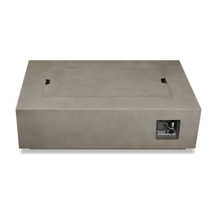 AEGEAN Propane / Natural Gas Outdoor Fire Pit Table Real Flame Size: 15" H x 50" W x 32" D Finish: Mist Gray