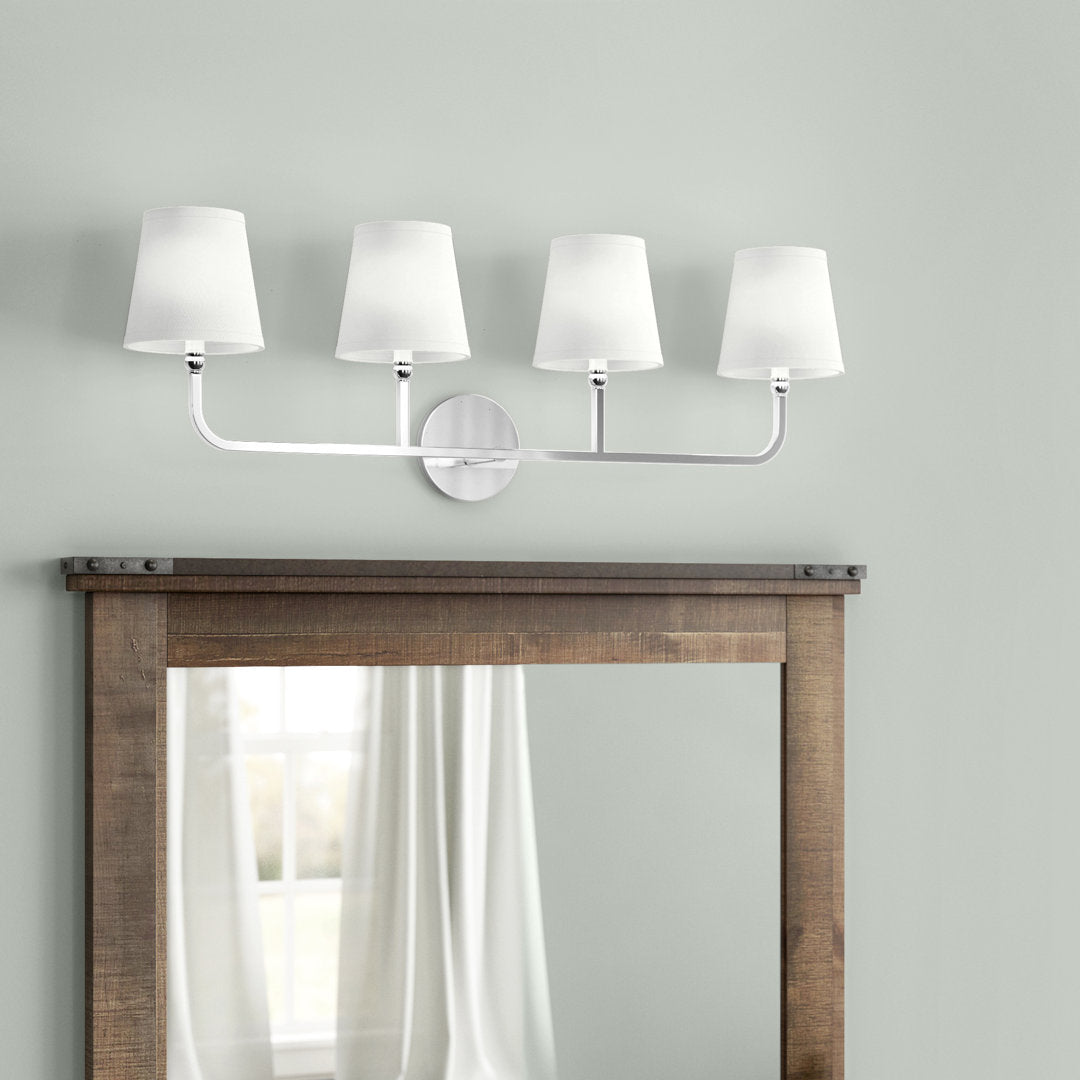 Climsland Dimmable Vanity Light Three Posts™ Number of Lights: 4, Finish: Brushed Nickel