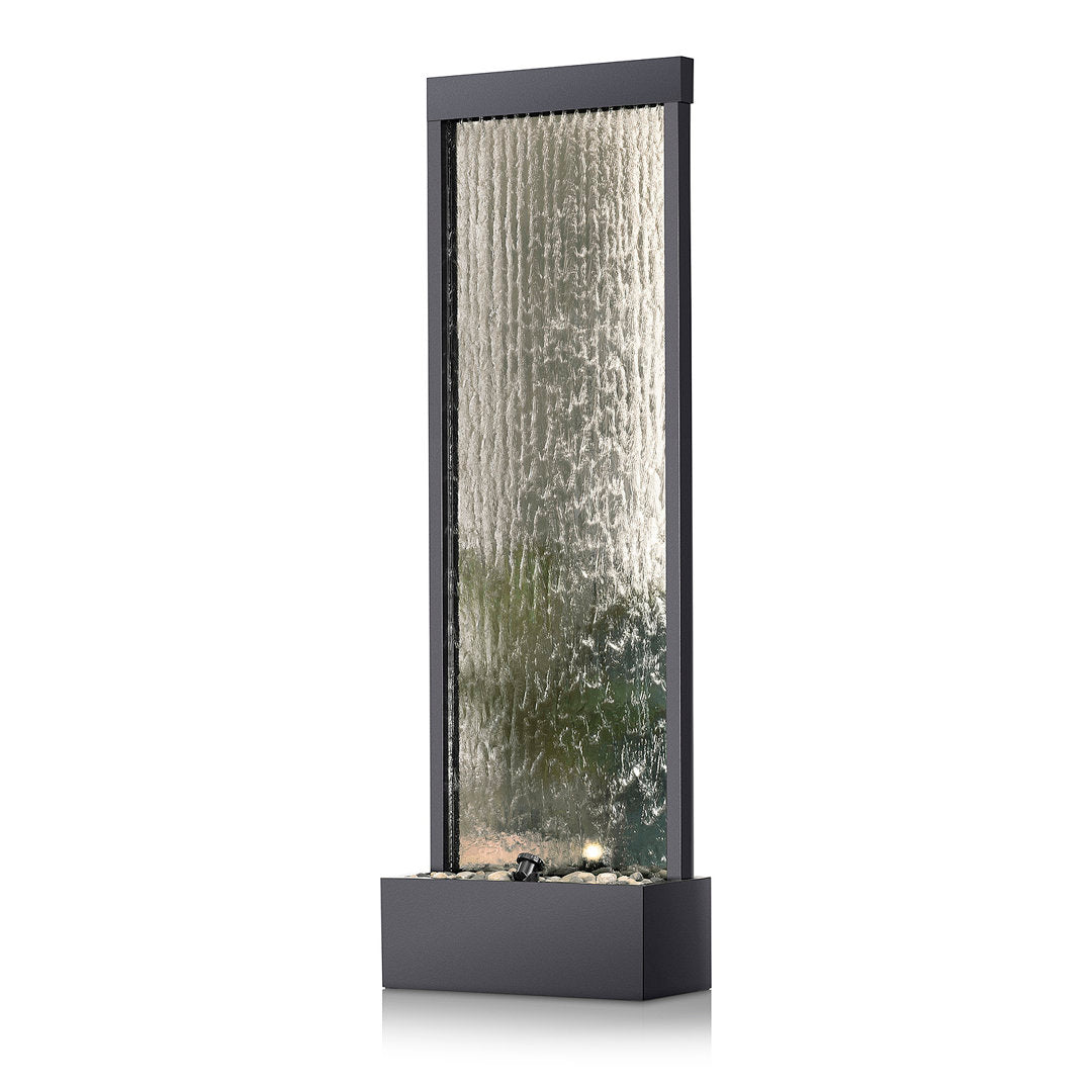 Statesboro Metal Mirror Fountain with Light Latitude Run® Color: Silver