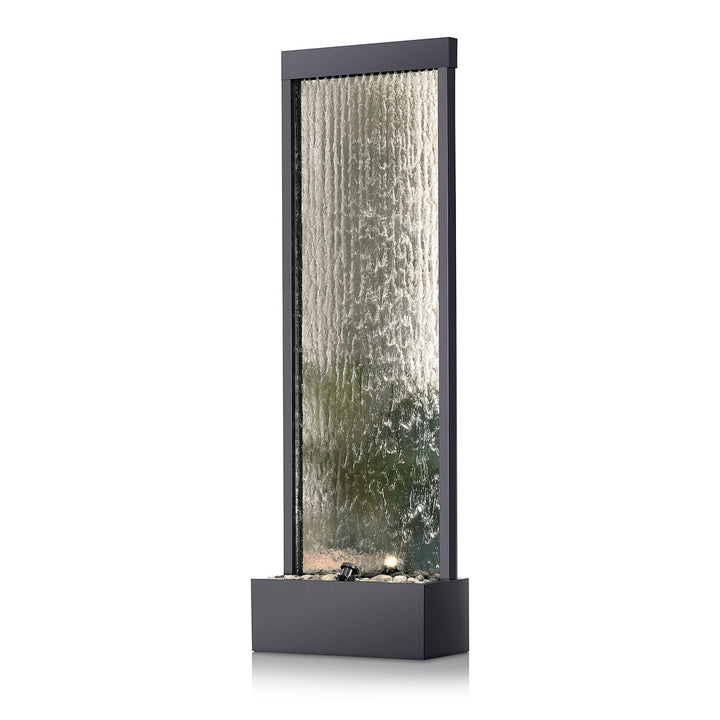 Statesboro Metal Mirror Fountain with Light Latitude Run® Color: Silver