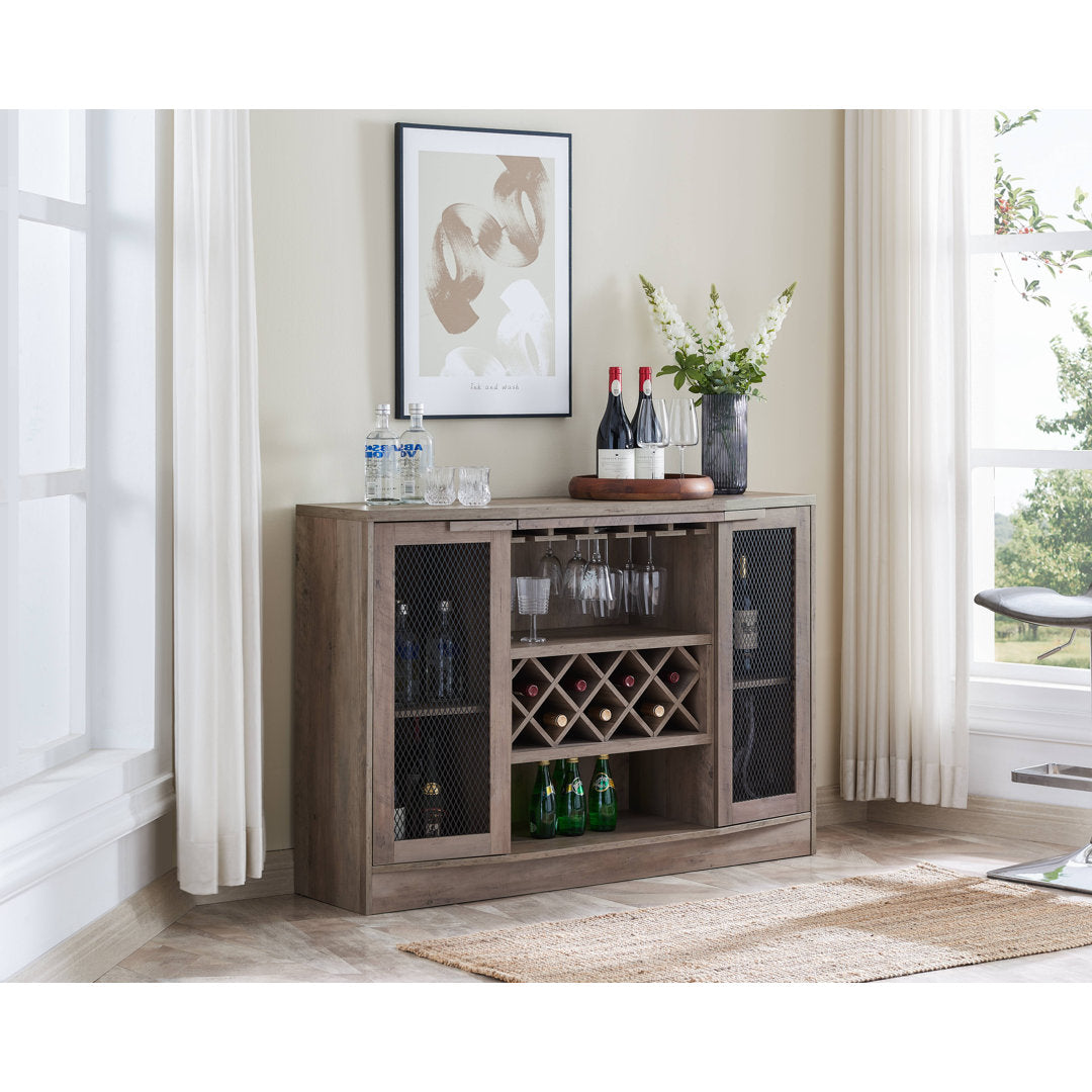 Morgan Bar Cabinet Steelside™ Color: Stone Gray