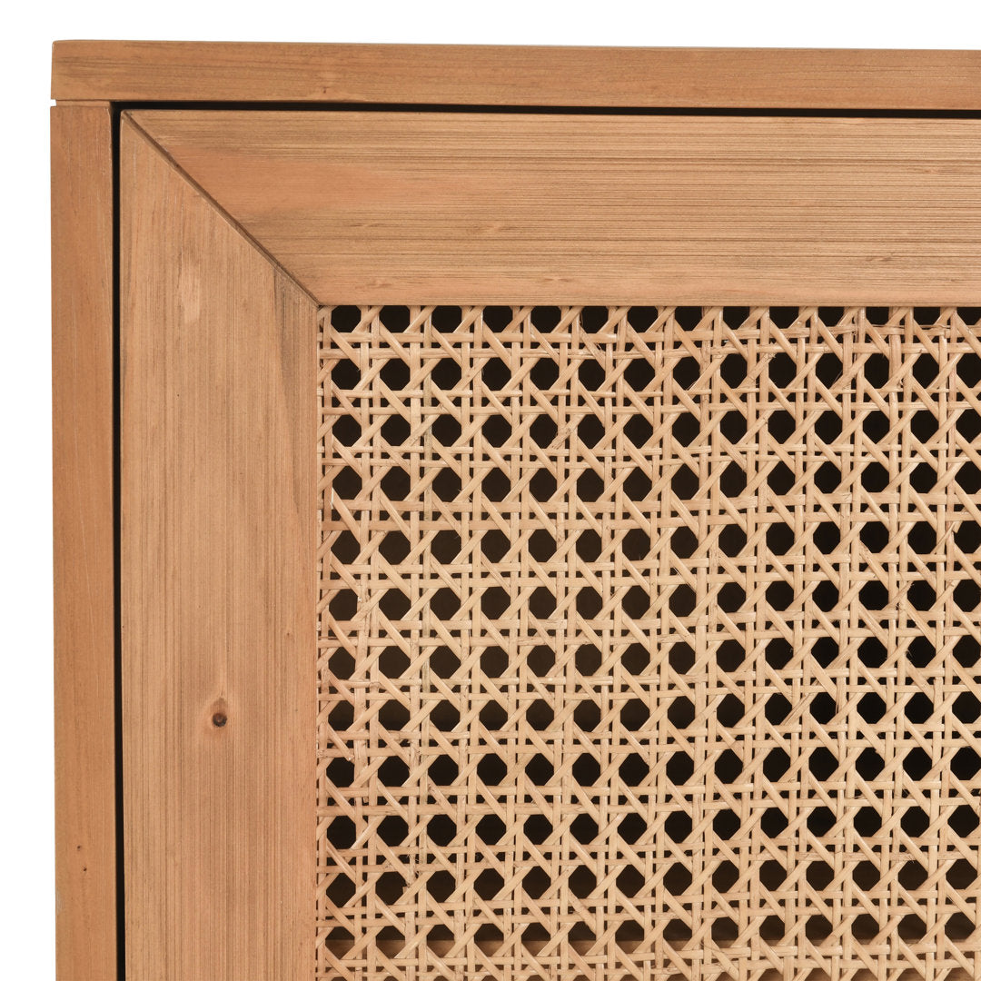Genie Solid Wood 4 - Door Sideboard Joss & Main Color: Natural Brown