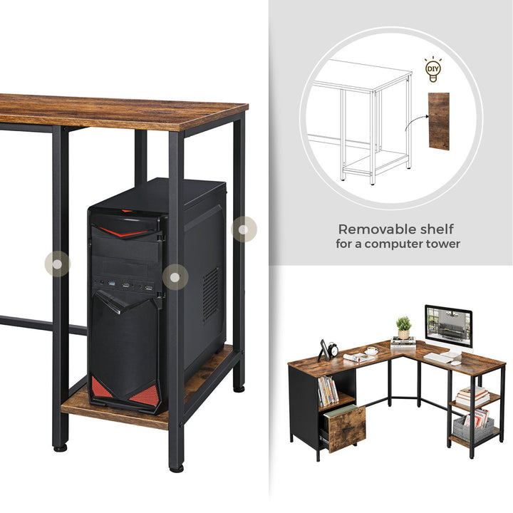 Emmet L-Shape Desk Loon Peak®