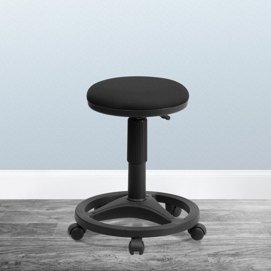 Gutierres Height Adjustable Stool with Footring Alcott Hill®