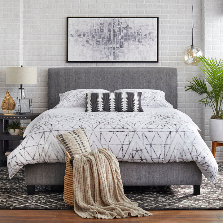 Magaw Queen Upholstered Low Profile Standard Bed Three Posts™ Color: Gray