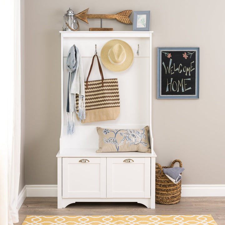 Wesson Hall Tree with Bench Gracie Oaks Color: White