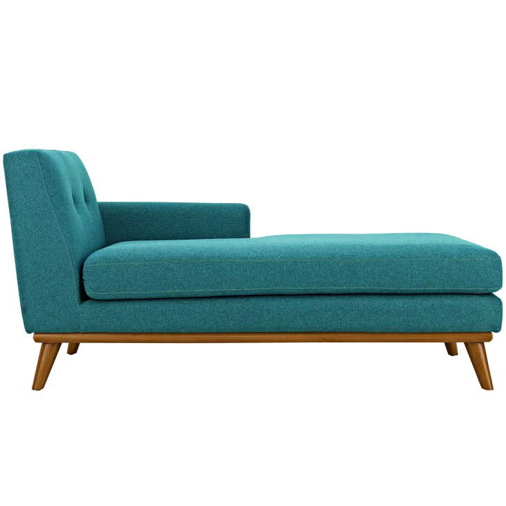 Modway Engage Chaise Modway Upholstery Color: Teal Plainweave Orientation: Right Hand Facing