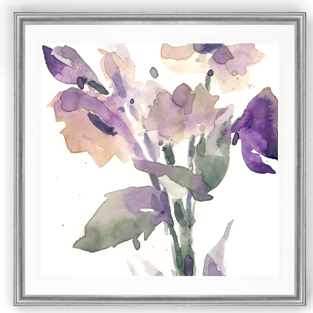 Garden Blooms II' Painting on Canvas Etta Avenue™ Size: 17.5" H x 17.5" W x 1.5" D Format: Silver Framed