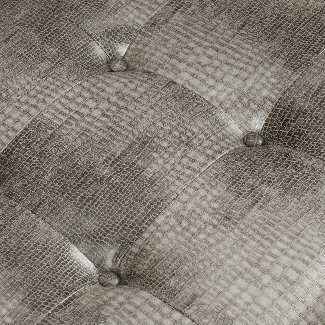 Wembley Armchair Steelside™ Leather Type: Gray Faux Leather