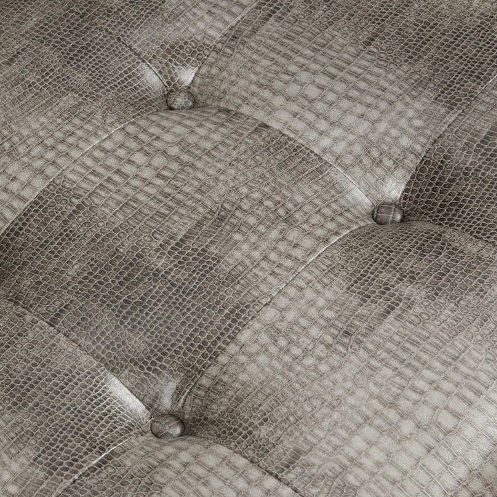 Wembley Armchair Steelside™ Leather Type: Gray Faux Leather