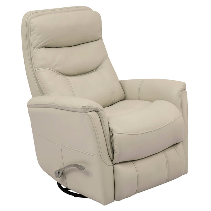 30" Top Grain Leather Manual Swivel Glider Recliner with Flared Arms Red Barrel Studio® Upholstery Color: Ivory Genuine Leather