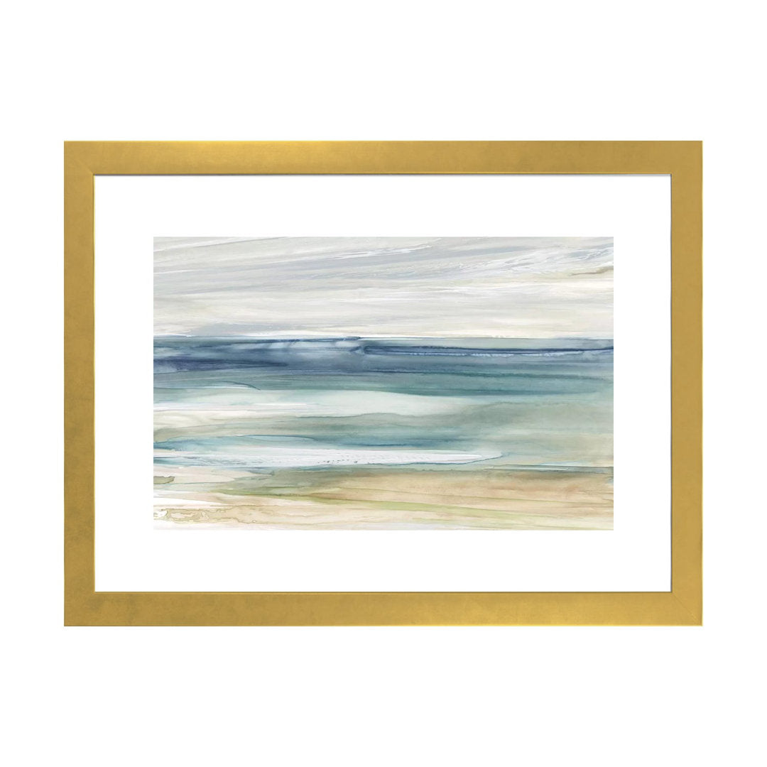 Ocean Breeze by Carol Robinson Painting Print The Twillery Co.® Size: 16'' H x 24'' W x 1'' D Format: Black Framed Paper, Mat Included: White