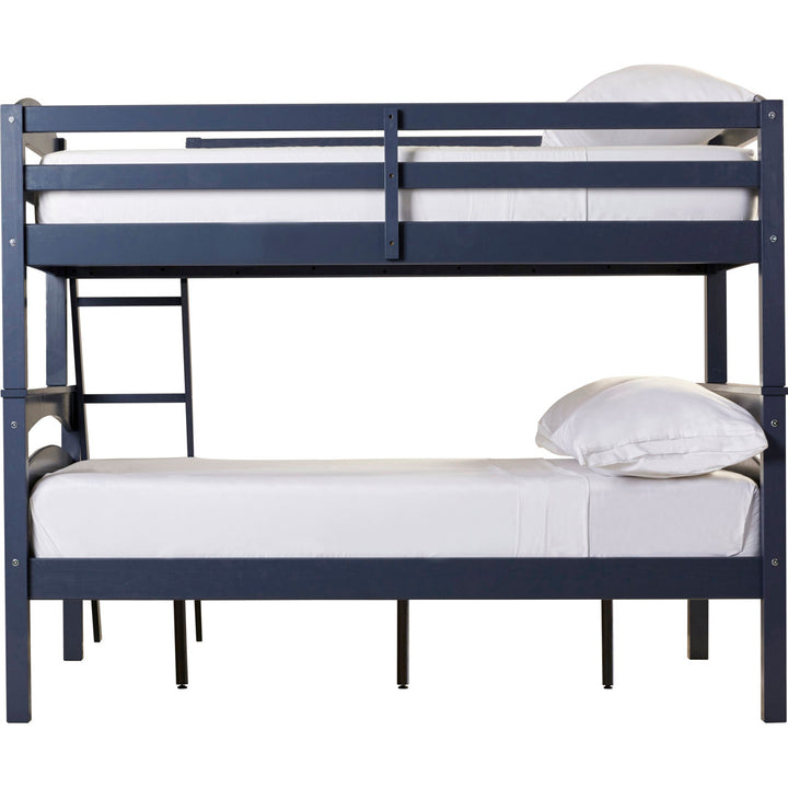 Barnett Twin over Full Bunk Bed Isabelle & Max™ Bed Frame Color: Graphite Blue