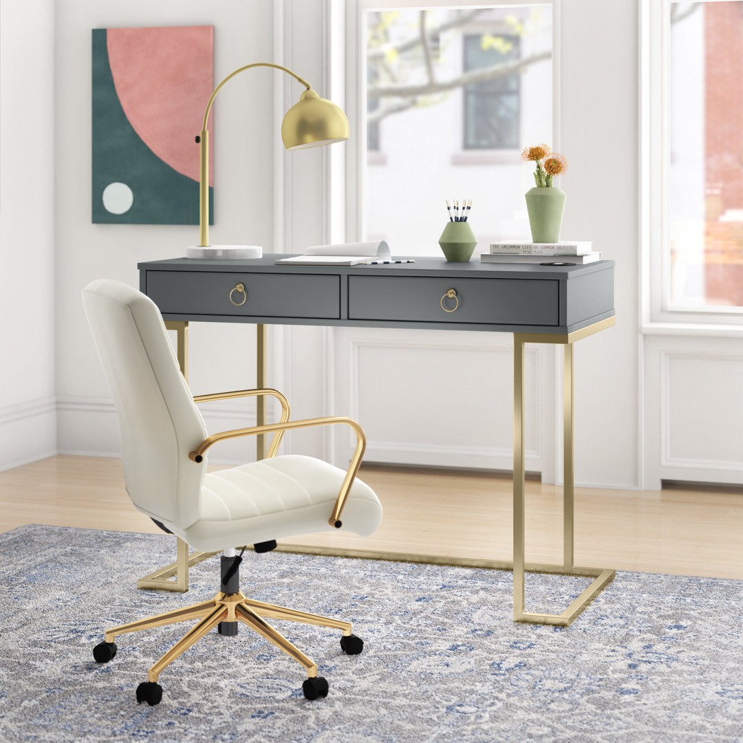Battista Writing Desk Willa Arlo™ Interiors Color (Top): Graphite Gray
