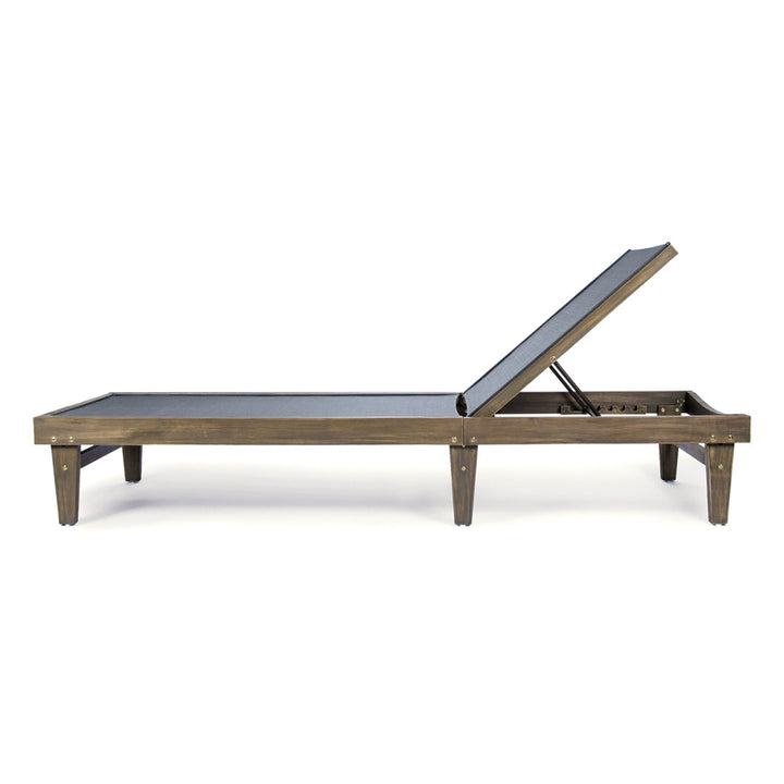 Scheiner 24'' Outdoor Acacia Chaise Lounge (Set of 2) Birch Lane™ Color: Gray