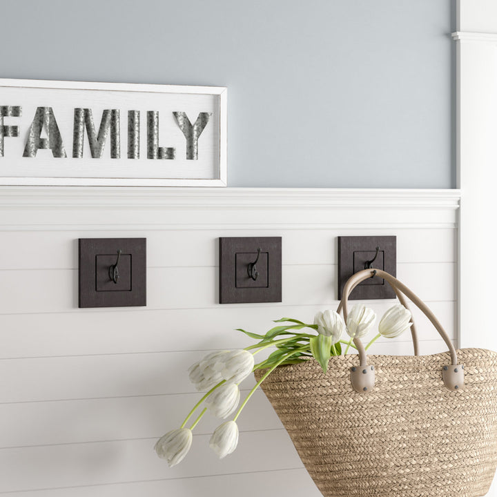3 - Hook Wall Hook (Set of 3) Red Barrel Studio® Color: Black