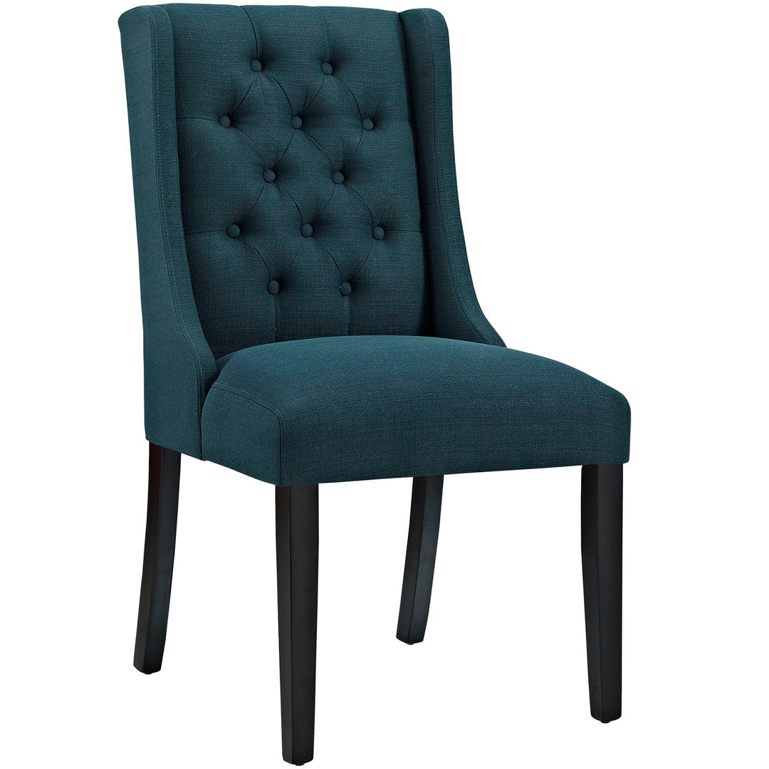 Modway Baronet Button Tufted Fabric Dining Chair Modway Upholstery Color: Navy