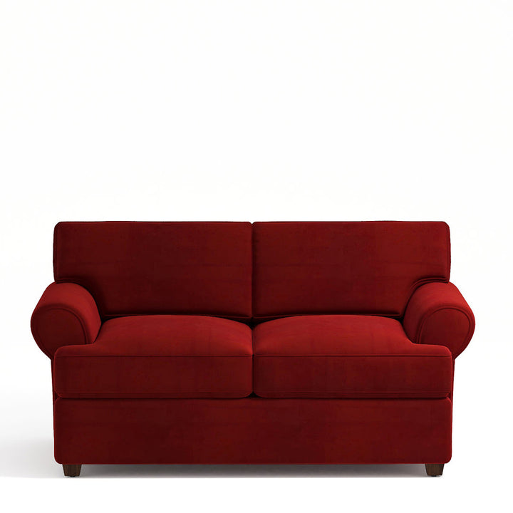 67" Recessed Arm Loveseat Birch Lane™ Fabric: Bella Ruby Performance Velvet