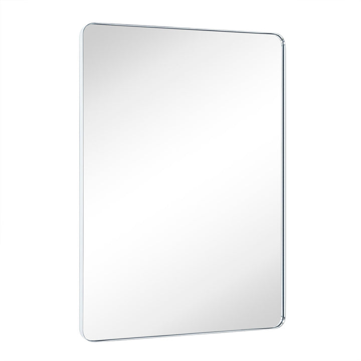 Kengston Modern & Contemporary Rectangular Bathroom Vanity Mirrors 17 Stories Size: 48" x 36" Finish: Chrome