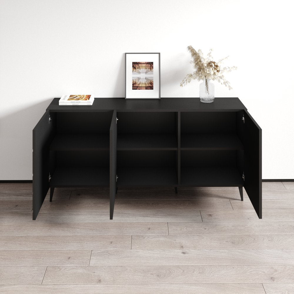 Nova 61" Sideboard Meble Furniture Color: Black
