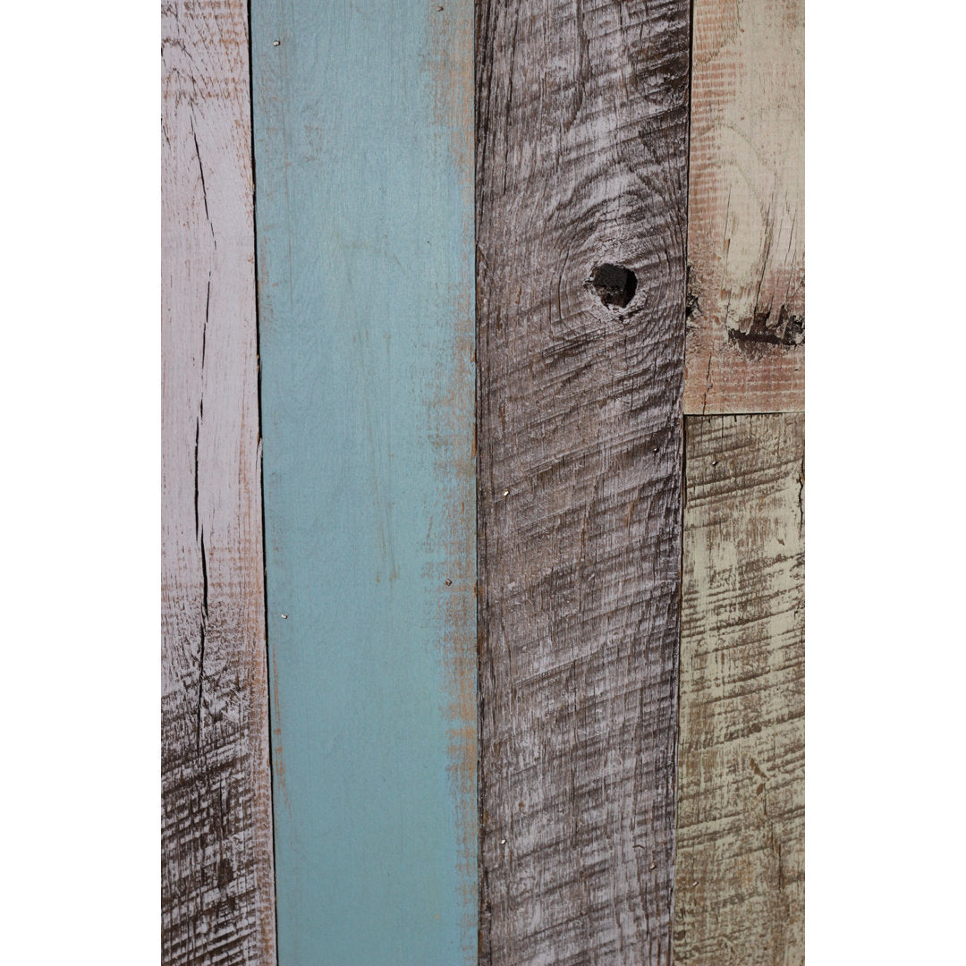 Random Width x Varying Length Barnwood Wall Paneling Vintage Timbers Color: Coastal
