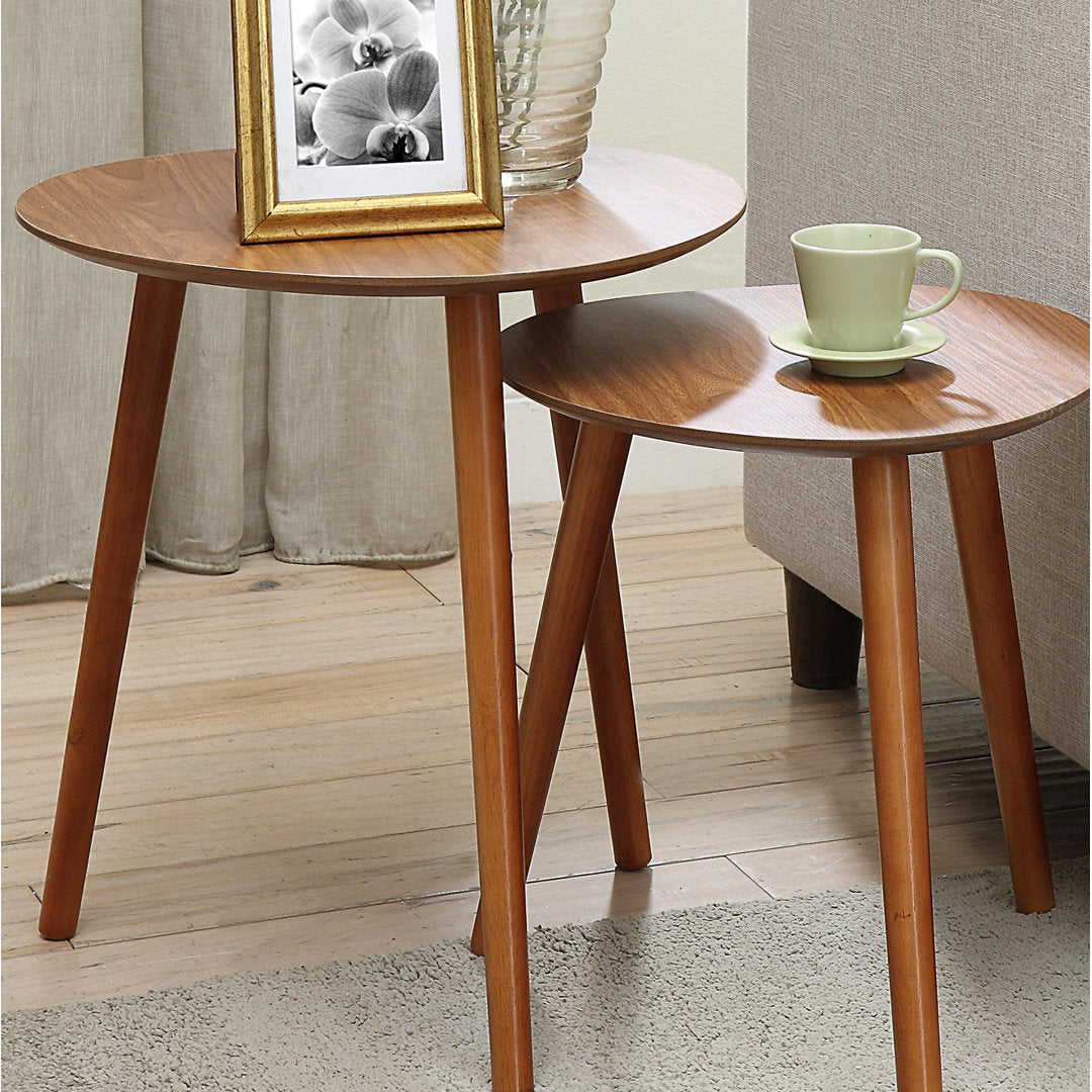 Amethist 2 Piece Nesting Tables with Solid Wood Legs Wade Logan®