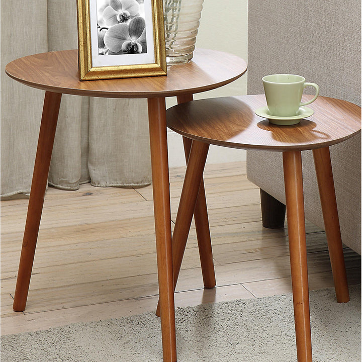 Amethist 2 Piece Nesting Tables with Solid Wood Legs Wade Logan®