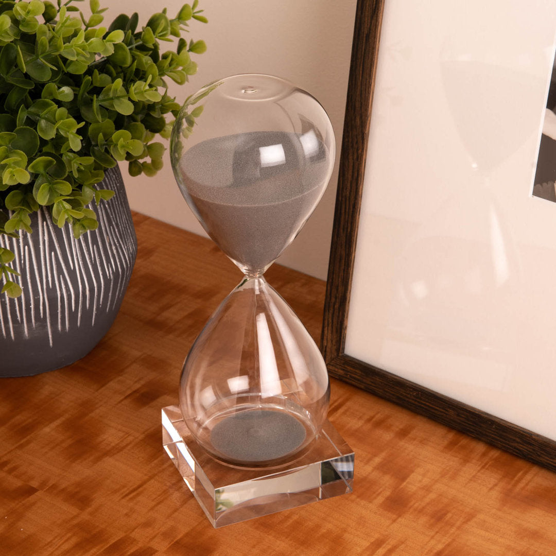 Cobie Hourglass Ivy Bronx Size: 10.5" H x 3.5" W x 3.5" D Finish: Gray