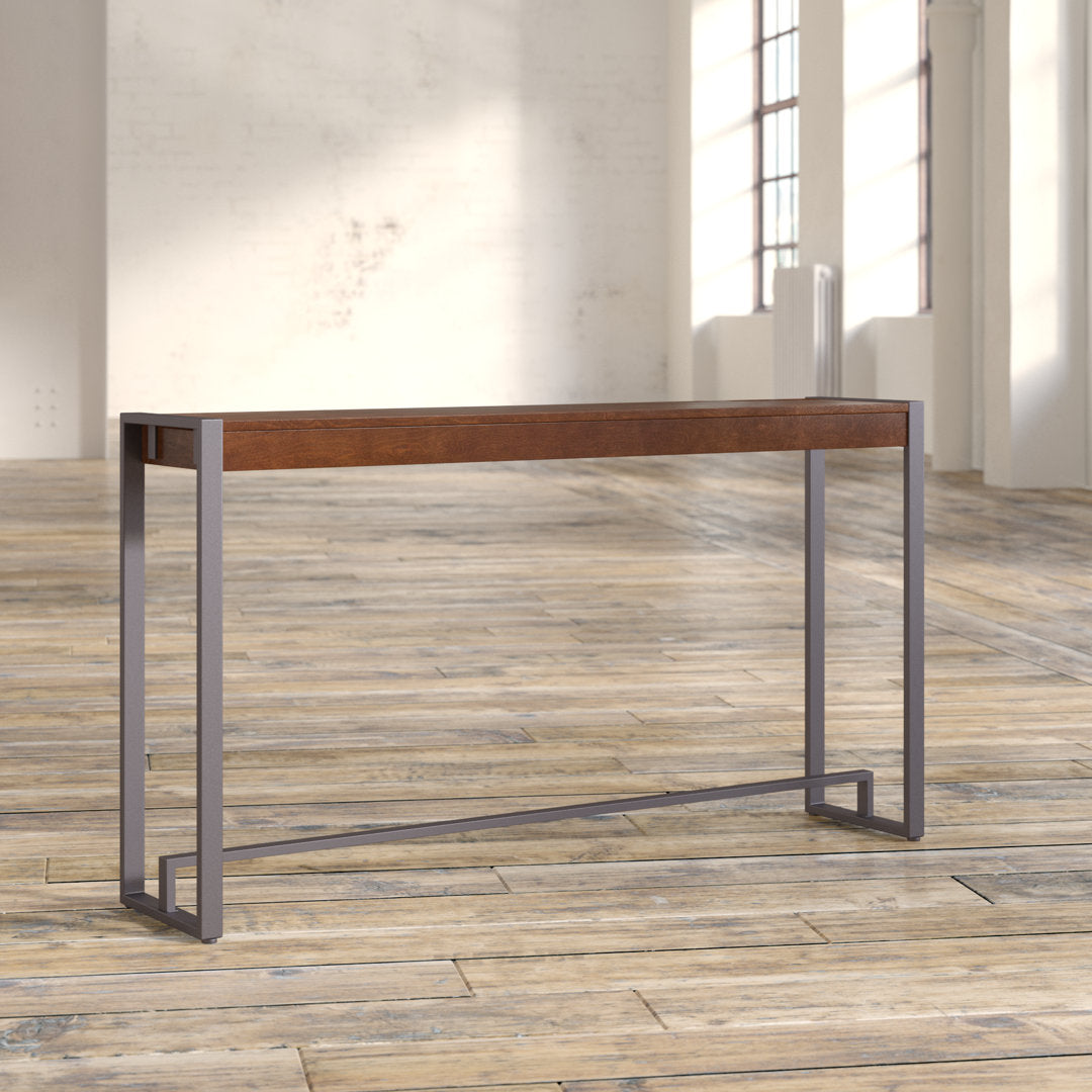 Danille Console Table Williston Forge Color: Dark Tobacco / Gunmetal