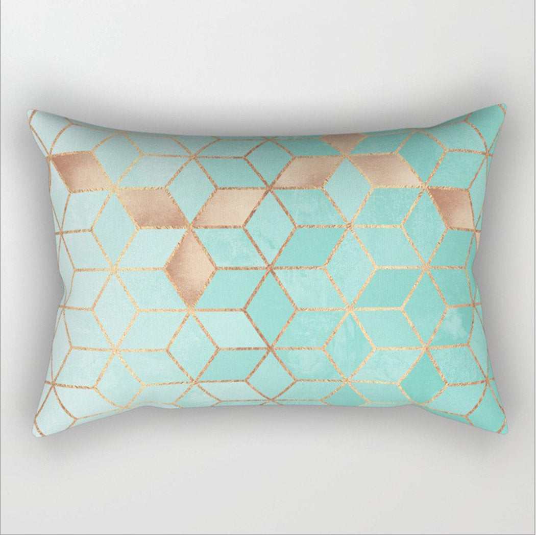 Rectangular Pillow Cover (Set of 2) Beauty Acrylic Color: Mint