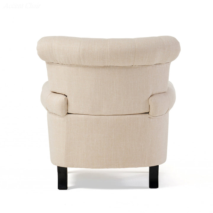 Losoto 91.44cm Wide Tufted Polyester Armchair Alcott Hill® Fabric: Light Beige Fabric