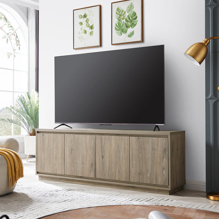 Presque TV Stand for TVs up to 78" Wade Logan® Color: Antiqued Gray Oak