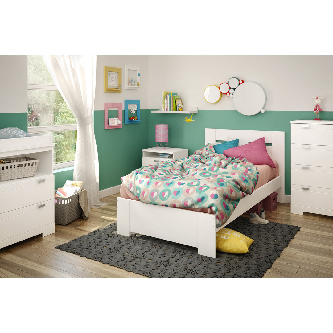 Reevo 2 Drawer Nightstand South Shore Color: White