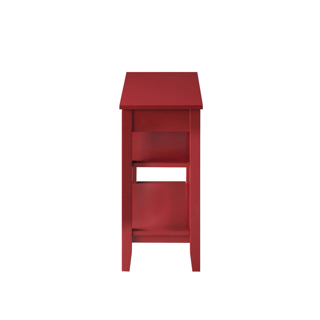 Carbin End Table with Drawer and Shelves Winston Porter Color: Cranberry Red